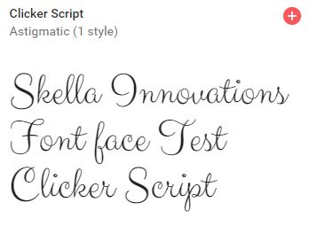 Free font Clicker Script by Astigmatic